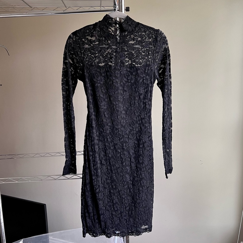 Black lace dress